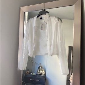 Cropped button down /snaps shirt